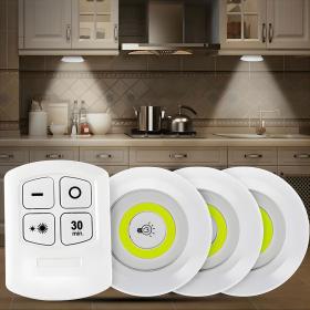 Kit de 3 lampes Led sans fil avec télécommande