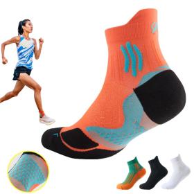 Chaussettes de Sport à la Cheville Antidérapant Orange – جوارب رياضية غير قابلة للإنزلاق
