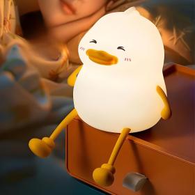 Veilleuse en Silicone Forme Canards pour Chambre d’enfant Rechargeable