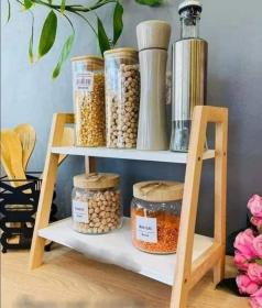 étagère en Bambou Décorative pour  Salle de Bain, Livres