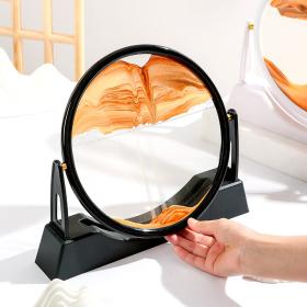 Sablier 3D en Verre rond 12 pouces pour la décoration de la maison