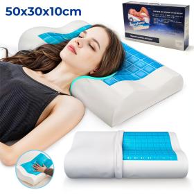 Oreiller hypoallergénique en mousse à mémoire de forme et à l'aloe vera de bambou pour un confort rafraîchissant