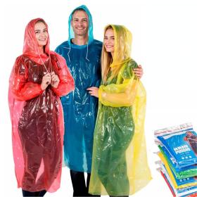 Poncho à capuche Transparent imperméable Pour Adulte protection d’urgence