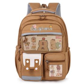 Sac à Dos Enfant Kawaii Capybara Marron – حقيبة ظهر للأطفال بني