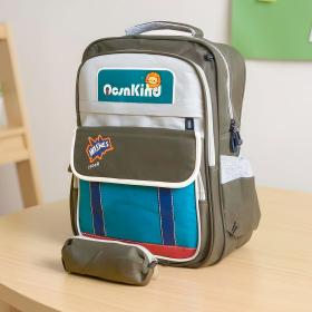 Sac à Dos pour Enfants avec Trousse Assortie 2504 Vert – حقيبة ظهر مدرسية للأطفال مع مقلمة أخضر