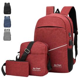3 PCS Sac à dos multifonctionnel Avec Sortie USB ET Sortie kit-man