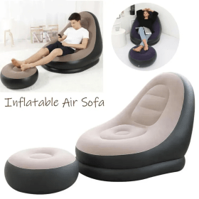 Chaise Gonflable avec Repose-Pieds Très Confortable – كرسي إسترخاء قابل للنفخ