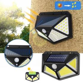 Lampe solaire 158 LED détecteur de mouvement imperméable 3 modes