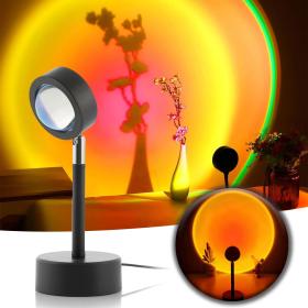 Projecteur de coucher de soleil rotatif à 180 ° USB décoration murale