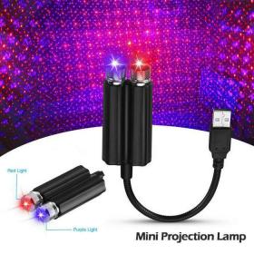 Double Projecteur Étoilé LED pour Intérieur de Voiture USB – إضاءة سقف السيارة