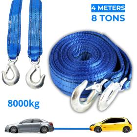 Corde De Remorquage 8 Ton 4m Avec 2 Crochet Pour Voitures – حبل سحب 8 طن بطول 4 متر مع خطافين للسيارات