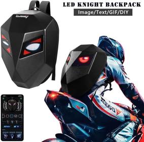 Crelander Sac à dos moto a écran d'affichage LED 3D,extensible et étanche -  حقيبة ظهر ثلاثية الابعاد للدراجات النارية مع شاشة عرض بعينين