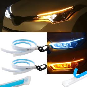 Feux de Jour LED Et Clignotant 2Pcs Pour Phares de Voiture 60cm