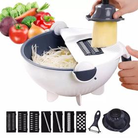 Pot Coupe-Légumes 9in1 Multifonction Avec Panier De Vidange + Éplucheur V2