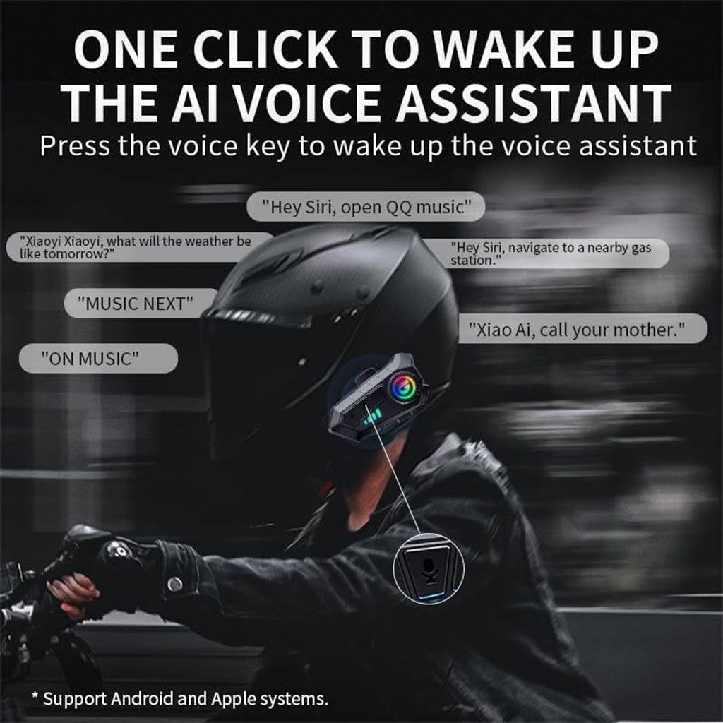 Microphone Casque Moto Sans Fil CL8 Bluetooth 5.3 avec Réduction Intelligente du Bruit - ميكروفون لاسلكي لسائقي الدراجات النارية - الصورة 3