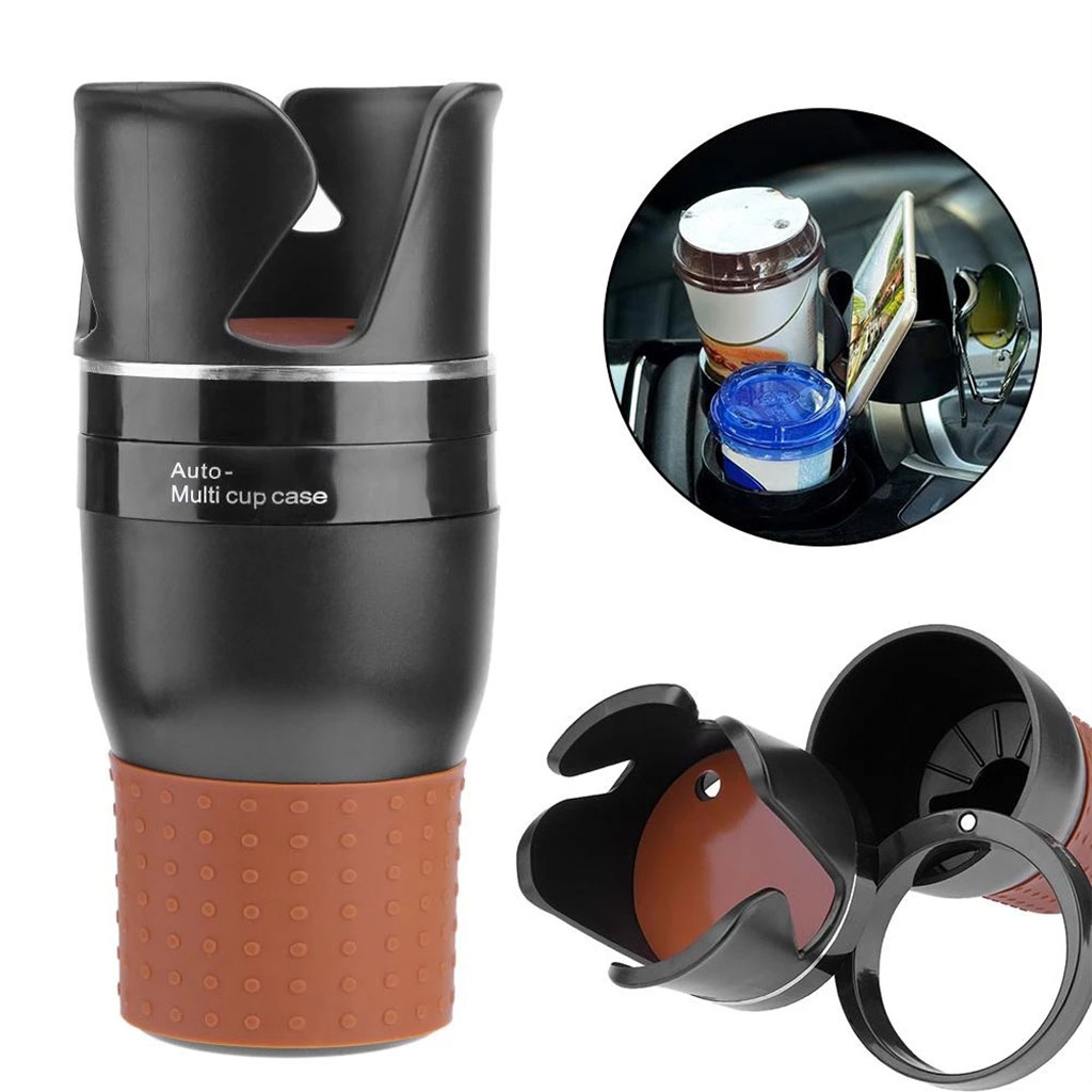 Porte-gobelet Multi intelligent réglable 5en1 pour voiture, rangement accessoires d'intérieur de voiture - الصورة 6
