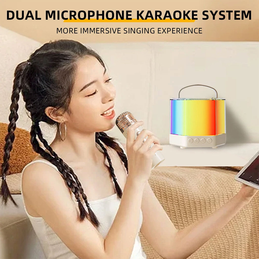 Enceinte Karaoké avec éclairage RVB et microphones sans fil - مكبر صوت كاريوكي - الصورة 3