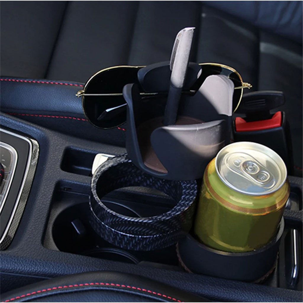Porte-gobelet Multi intelligent réglable 5en1 pour voiture, rangement accessoires d'intérieur de voiture - الصورة 2