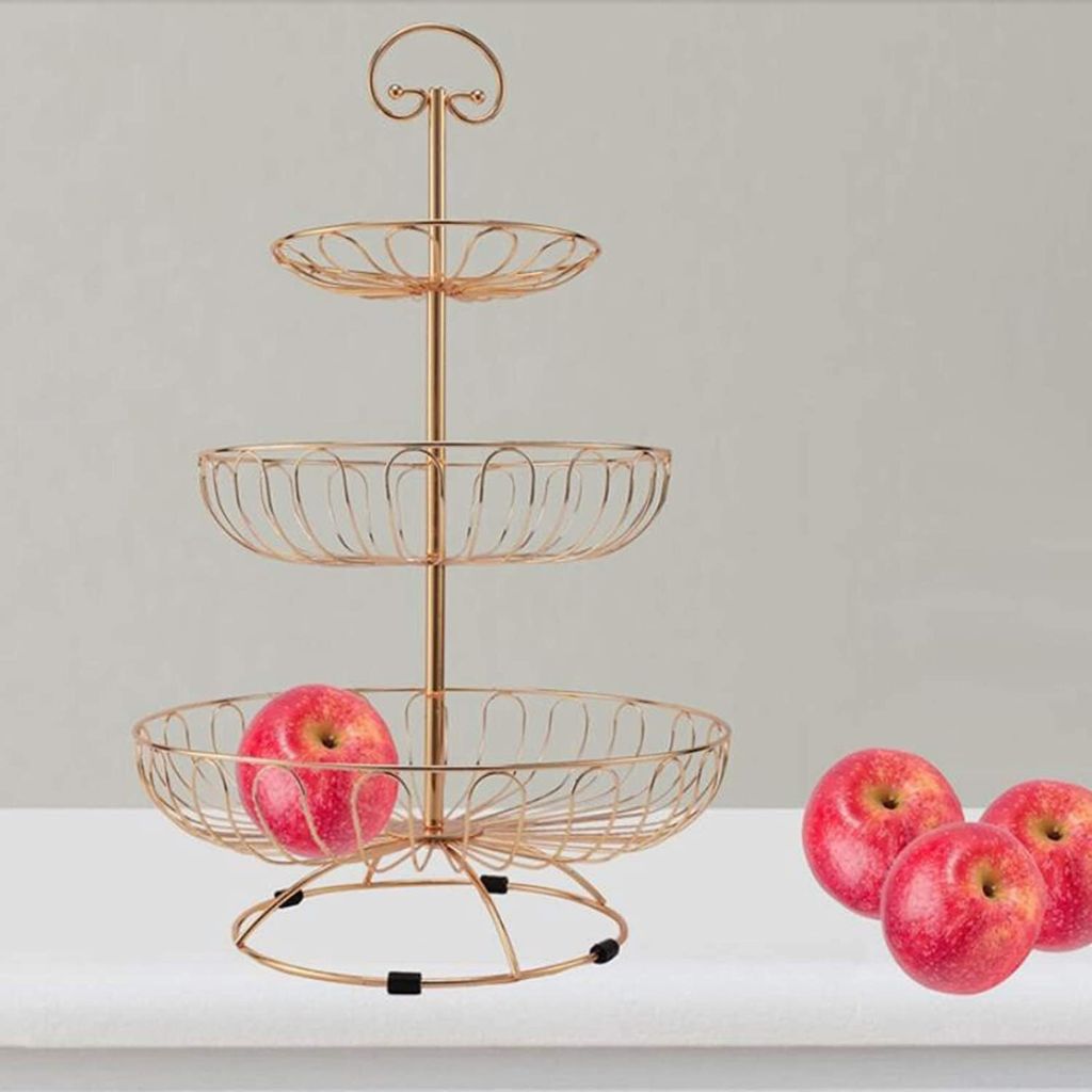 Panier à Fruits en Métal à 3 Niveaux – سلة فواكه معدنية بثلاث طبقات - الصورة 7