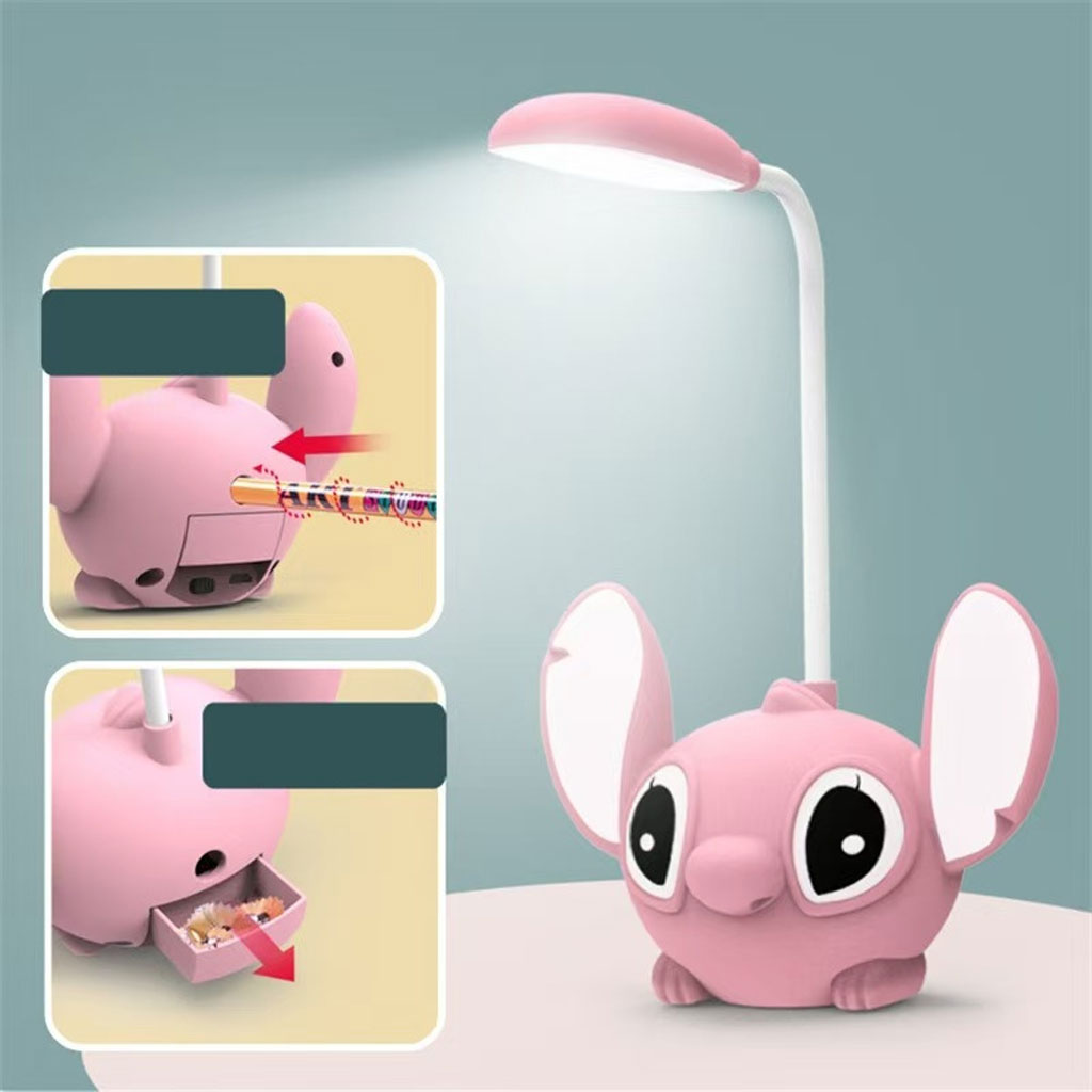 Stitch Lampe de Bureau et Veilleuse Ambiante pour Enfants avec Taille-crayon - الصورة 4