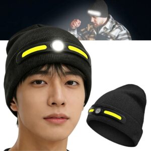 Bonnet d'hiver COB Headlight pour camping et randonnée - قبعة شتوية مزودة بمصباح أمامي