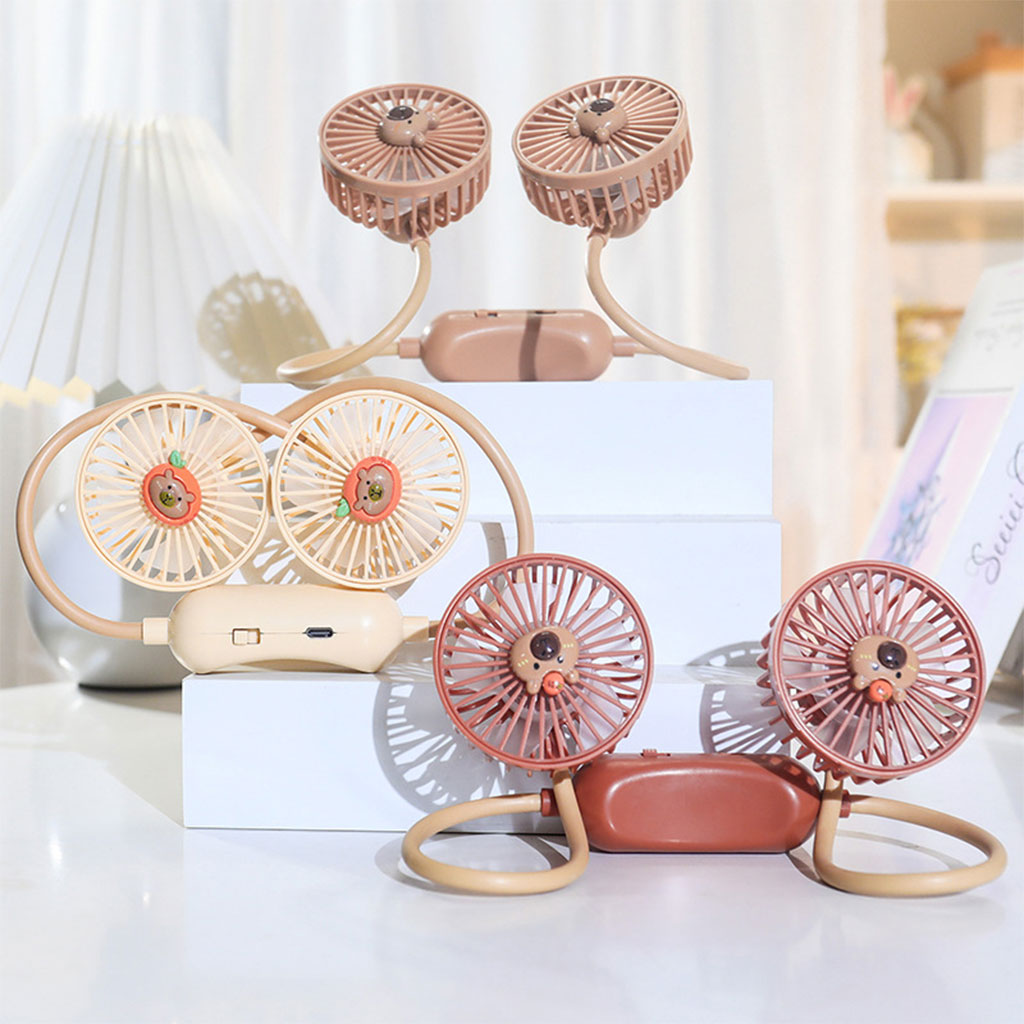 Ventilateur de Cou Portable 2 Vitesses Rechargeable par USB - مروحة عنق - الصورة 5