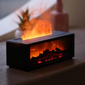 Diffuseur et Humidificateur Effet Flamme Cheminée 300ml